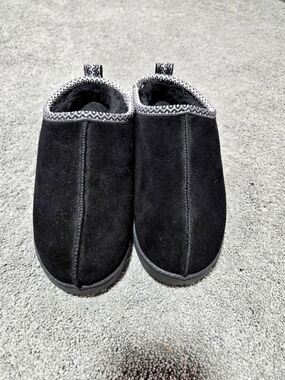 Canadiana Women's Suede Clog Slippers Black
